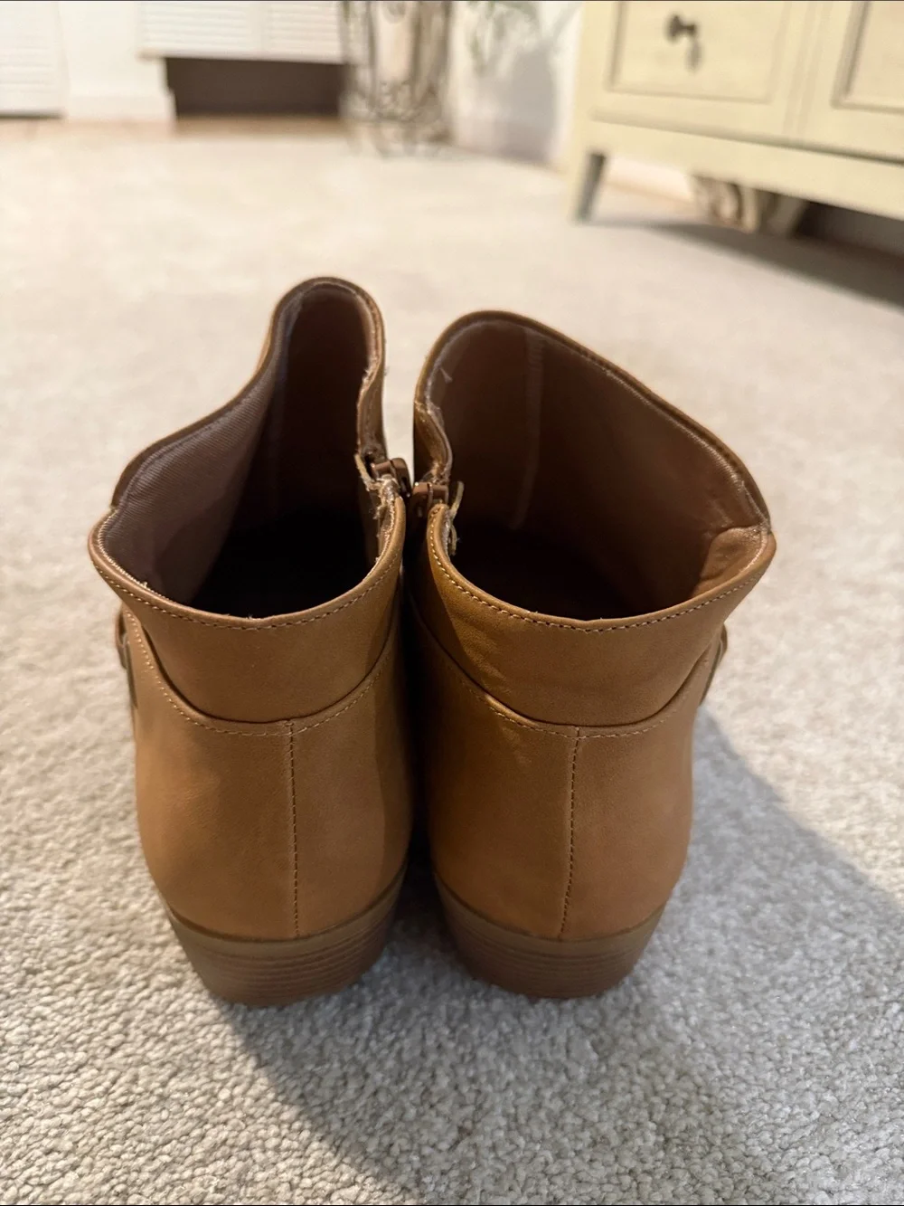 NWOB Life Stride Amara Tan Ankle Booties Size 11W